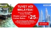 AirAsia khuyến mãi vé máy bay đi Malaysia chỉ từ 25 USD